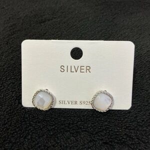 Elegant Silver 925 Stud Earrings